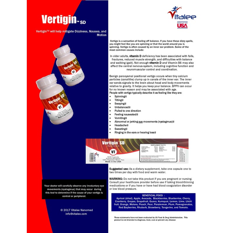 Vertigin SD- Vertigo Supplement (60 cnt)