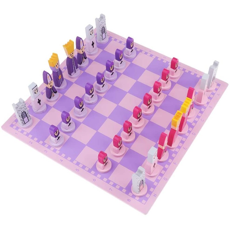 Marsrut Pink Chess Set with Chess Board Educational