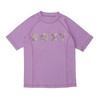 Roxy TLY231109 Rash Guard, Botanical Pattern, Crew Neck, Girls, Short