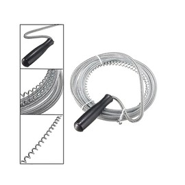 3Meter Flexible Plumbing Snake Drain Unblocker Spiral Pipe Unclogging Tool with Claw for Sinks, Toilets & Showers-Ideal Cleaning Tool
