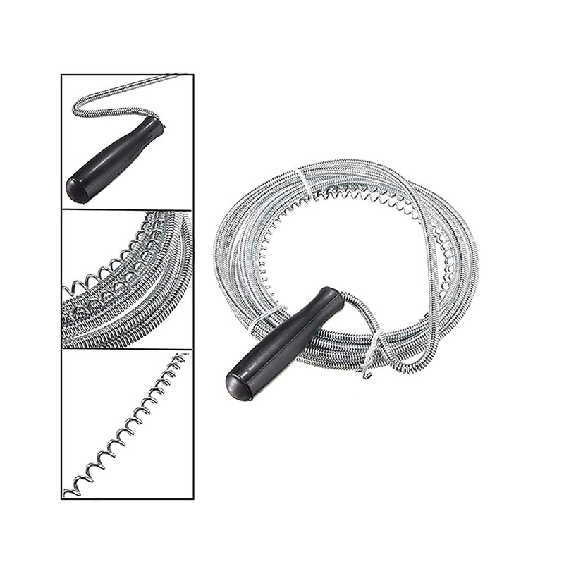 3Meter Flexible Plumbing Snake Drain Unblocker Spiral Pipe Unclogging Tool