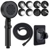 Shower Head with Hose 2 m Black Shower Head with