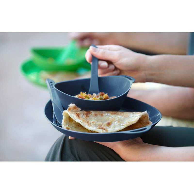 Lifeventure Ellipse Plastic Interlocking Cutlery Set For Camping, Travel &