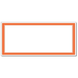 Basic Border - Sobre de inyección de tinta y láser - Brillantes (naranja, 50 unidades)