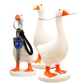 GRAPMKTG Magnetic Goose Key Holder Cute Home Decor Kawaii Room Office Table Desk Decor Aesthetic Funny Sculpture Bedroom Decor Housewarming Gifts for Women Men1 Pack