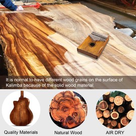 Newlam Kalimba Thumb Piano 17 Keys, Portable Mbira Finger Piano Gifts for Kids and Adults Beginners Wood