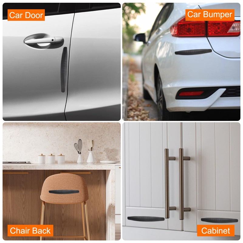HARFINGTON 8pcs Car Bumper Guard Strip Anti-Collision Anti-Scratch Bumper Protector