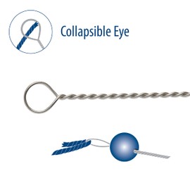 Griffin Soft Twisted Wire Needles, Medium Flexible Beading Needle, Pack of 25, Large Round Eye and Easy to Thread, Collapsible Eye Holds Threads, German Made, Use for Pearl Knotting and Silk Cord