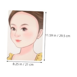 TEHAUX 2pcs Reusable Face Paint Practice Board for Boy Girl Washable Colorful Template for Artistic Development Durable Makeup Exercise Canvas for Creativity
