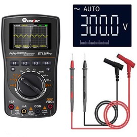 Auto Ranging Digital Multimeter TRMS 6000 with Battery Alligator Clips Test Leads AC/DC Voltage/Account,Voltage Alert, Amp/Ohm/Volt Multi Tester/Diode (ET828)