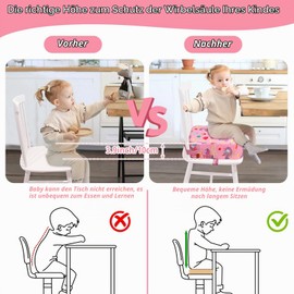 TOTIDYH Child Booster Seat 10 cm Polyurethane Mermaid Pink