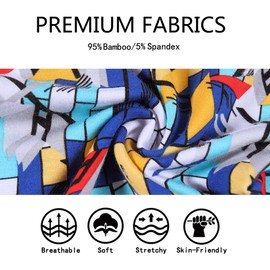 JINSHI Bamboo Viscose Boxers for Men Long Leg Underpants Soft Open Fly No Ride Up Elactic Boxer Briefs Pack