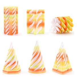 6 PCS Spiral Cone Fidget Toy, 3D Printed Spiral Fidget Toy, Impossible Cone Fidget Toys Set with 6 Unique Shapes, Stress Relief Desk Decorations for Kids and Adults