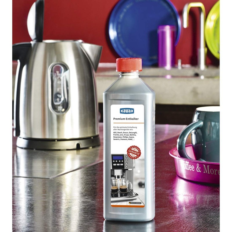 Xavax Premium Entkalker 500 ml (Universal-Entkalker für Kaffeevollautomaten und Espressomaschinen)