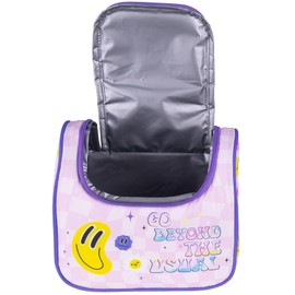 Keyroad Lunch Bag Thermal Lunch Bag Children's Insulated Lunch Bag Kids Cool Bag Small School 22 x 20 x 12.5 cm Theme: Purple Smile, purple