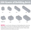 Carlerait Bulk Light Grey Building Bricks, Classic Building Blocks Compatible
