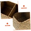 ABOOFAN Handwoven Storage Basket Three Compartment Desktop Organizer Box for