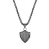 Cupimatch Cross Chain Stainless Steel Men Women Cross Prayer Shield