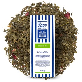 TEE HANDELSKONTOR BREMEN High-Quality Winter Tea "Winter Fragrances" Loose | Flavoured Green Tea Blend and Cinnamon with Blood Orange Cinnamon Flavour | Tea in Top Quality | TEE HANDELSKONTOR BREMEN