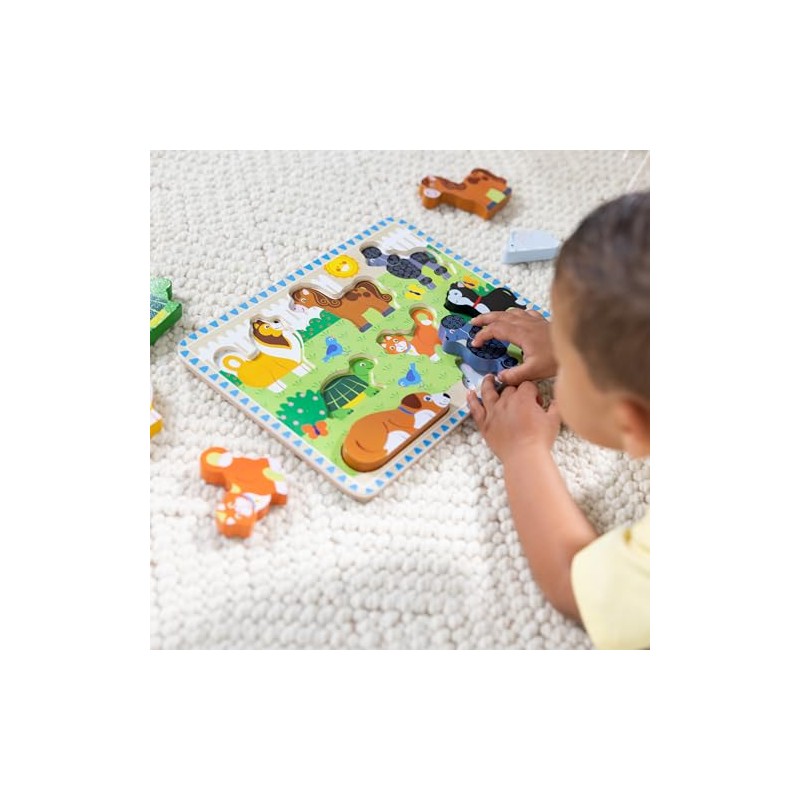 Melissa Doug - Pets Chunky Juego Puzzle con 8 Piezas,