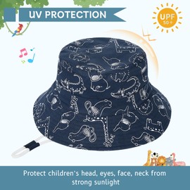 Durio Toddler Bucket Sun Hat Baby Hats Boys Summer Hats for Kids Gifts Grey 3-6 Months