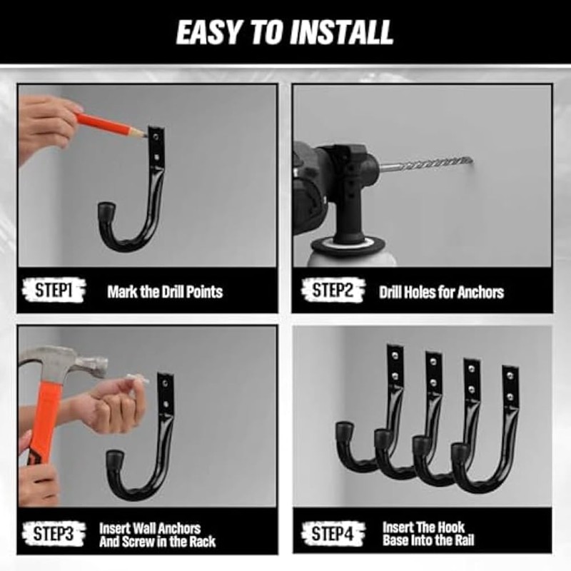 Snblzhef Heavy Duty Garage Storage Hooks,12pcs Bike Hooks for Garage