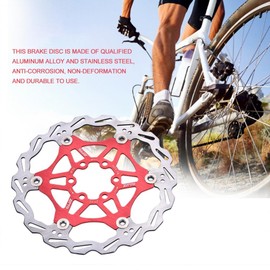 Brake Disc 160 mm, 160 mm Disc Brake Disc Bicycle Brake Discs Rotor Floating MTB Road Mountain Bike Bicycle Rear Rotors Screws Brake Pad Red Black 6 Screws (Red)