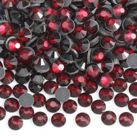 BEADSLAND 1600PCS Hotfix Rhinestones Bulk, Red Rhinestones for Crafts Clothes,Hotfix Crystals DIY Decoration, Dark Siam SS20, 4.6-4.8mm