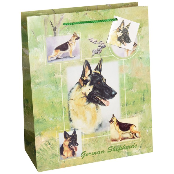 GERMAN SHEPHERD GIFT BAGS, SET OF 5 Large Gift Bags by Ruth Maystead