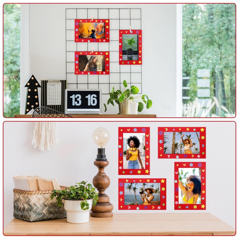 Suzile 100 Pcs Paper Photo Frames Cardboard Picture Frames Paper
