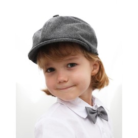 A&J DESIGN Baby Newsboy Cap Toddler Boy Beret Scally Irish Hat Gray 2-3T