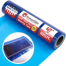 ArmorDillo High-Tack Adhesive HVAC Vent Sealing and Masking Tape. 25% HigherTack Vent Film 12” x 185 Blue Color