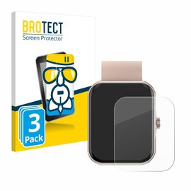 BROTECT Protective Glass for Mutoy Smartwatch 1.83 Inch (Pack of 3) Protective Film Tempered Glass [Extremely Scratch-Resistant 9H, Anti-Fingerprint