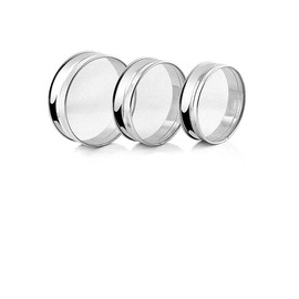 Stainless Steel Sieve Set of 3 Flour Chalni Spices Food Strainers Atta Chalni Jaali Channi Atta Maida Strainer Silver