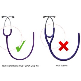 (Stethoscope Binaural) Replacement Tube by Reliance Medical fits Littmann Classic II SE Stethoscope - TUBING (Purple)