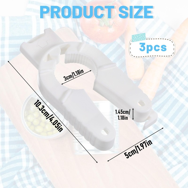 Ymapinc 3Pcs Multi Function Bottle Openers, Plastic Water Bottle Cap