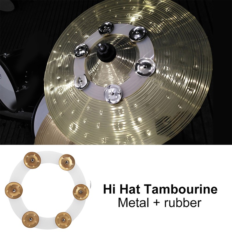 Drum Cymbals Hi Hat Tambourine Drum Set Stainless Steel Bells