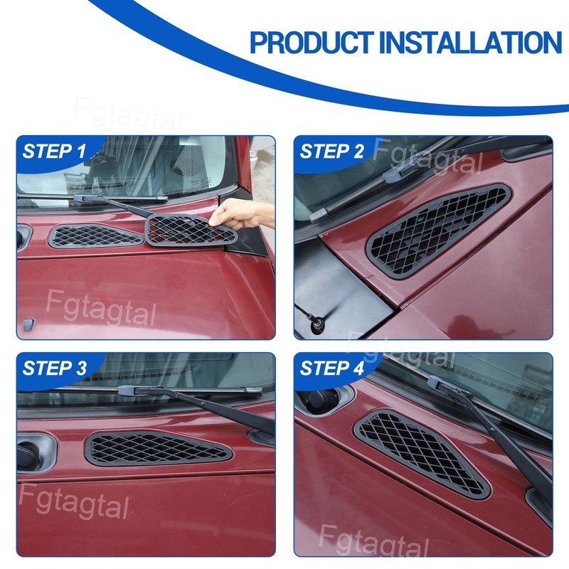 Hood Air Vent Cover Replacement Compatible with Toyota FJ Cruiser