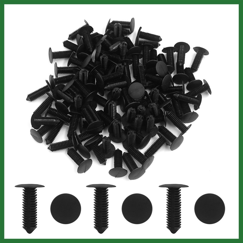 Motoforti 100Pcs 9mm Hole Car Fastener Rivet Retainers Push Pin