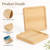 20Pcs Wood Coasters, 3.5 x 3.5 in Blank Bamboo Coasters