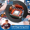 10X 30X Floor Magnifying Glass with Light and Stand, 72