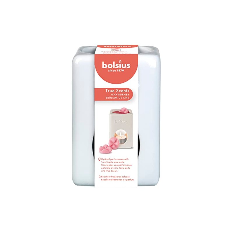 Bolsius Burner, Ceramic, White, Product Size: 13.7 x 10.2 x