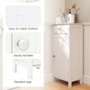 GLACER Floor Storage Cabinet, Multifunctional Bathroom Storage Cabinet with 2