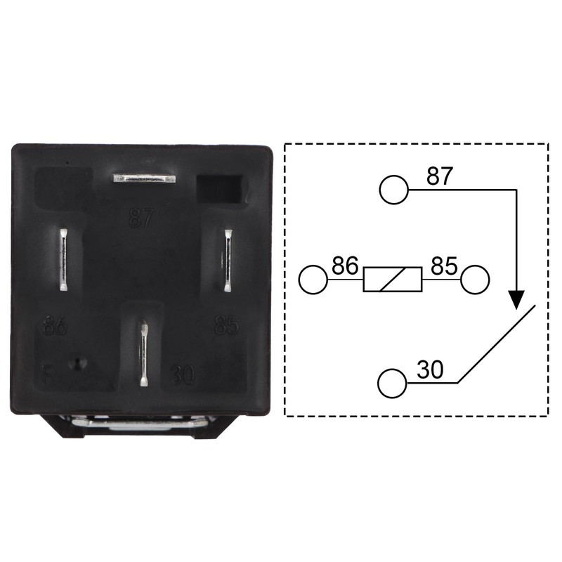 Weasch 10 Pack JD1912 Car Relay, 12V 40A, 4 Pins