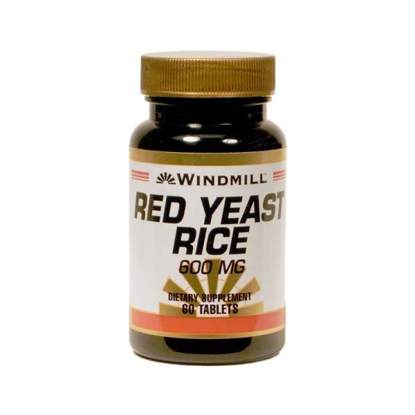Windmill Red Yeast Rice 600 mg Tabs, 60 ct