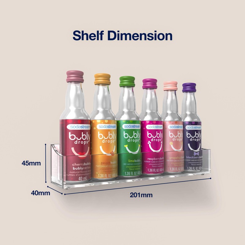 GALVANOX Acrylic Holder for SodaStream Bubly Drops - Countertop/Wall Mount