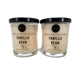 Decoware Richly Scented Vanilla Bean Candle 4 oz-2 Pack