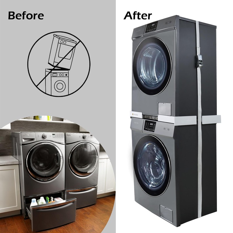 MaxWorks 50861, Universal Washing Machine Stacking Kit for Washer and