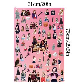 Blackpink Gift Wrapping Paper, Pack of 5, Ubephant Blackpink Wrapping Paper, 51 x 75 cm, for Children's Birthday, Party Storage, Festive Decoration