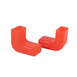 Factory Bumper Tow Hook Covers for Jeep Wrangler JK, JL, Gladiator JT 2007-2022 Front Bumpers - Adds Cushioned Grip to Tow Strap Recovery (red)